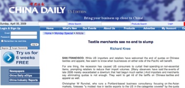 Chris Runckel on China Daily